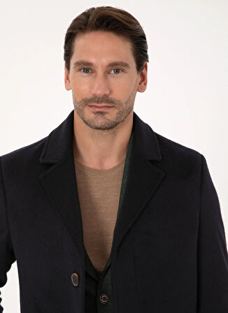 Cacharel Lacivert Erkek Slim Fit Palto PAULO