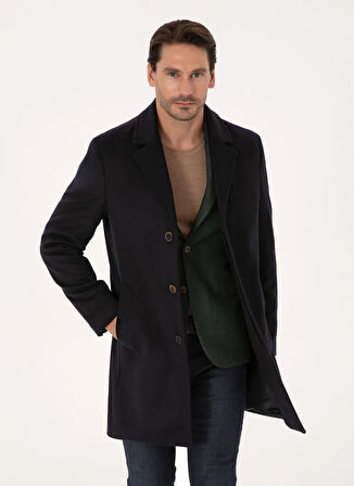 Cacharel Lacivert Erkek Slim Fit Palto PAULO