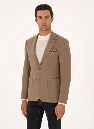 Cacharel Slim Fit Bej Erkek Ceket WARY