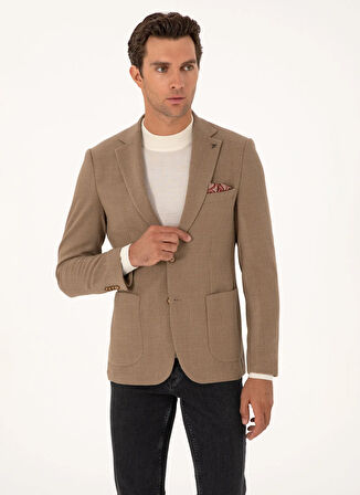 Cacharel Slim Fit Bej Erkek Ceket WARY