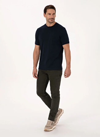 Cacharel Bisiklet Yaka Lacivert Erkek T-Shirt GRACE