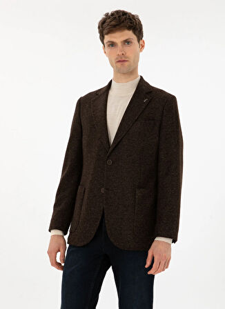 Cacharel Slim Fit Kahve Erkek Ceket FICIO