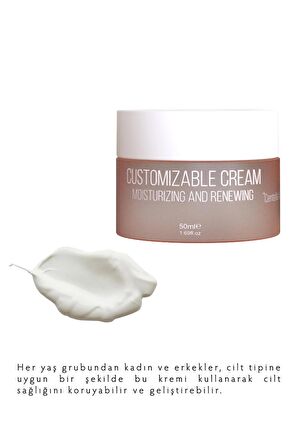 Buga’lab Customizable Cream, Kişiselleştirilebilir Yoğun nemlendirici ve Yenileyici Krem Özelleştirilebilir Krem