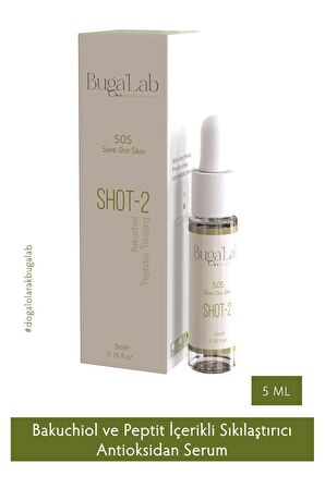 Doğal Retinol Alternatifi %2 Bakuchiol SOS Shot Filler Sıkılaştırıcı Etkili Serum, 5 ml