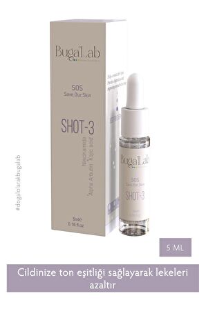 Niacinamide+ Alpha Arbutin Sos 3 Shot Leke Karşıtı ve Aydınlatıcı Serum