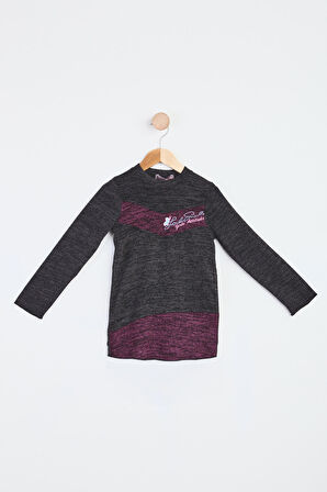 Kız Çocuk Mor Sweatshirt - 23988