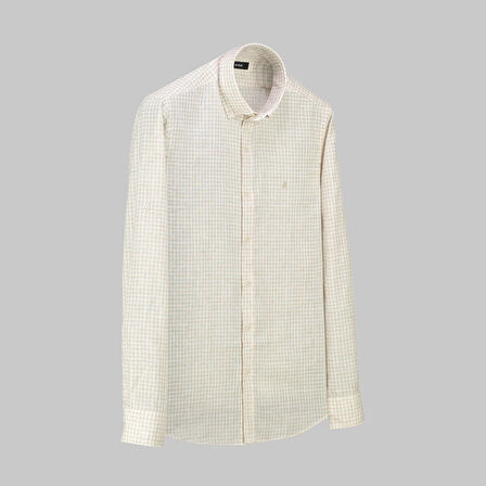 ELETA SLIM FİT BEJ GÖMLEK