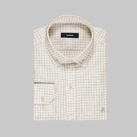 ELETA SLIM FİT BEJ GÖMLEK