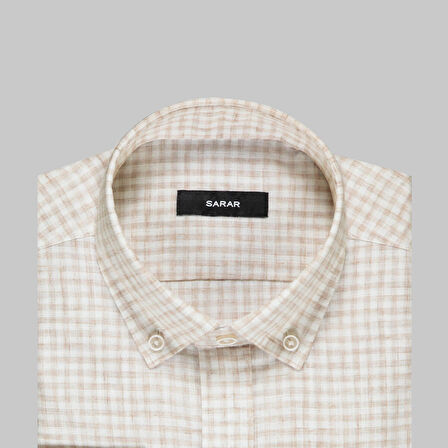 ELETA SLIM FİT BEJ GÖMLEK