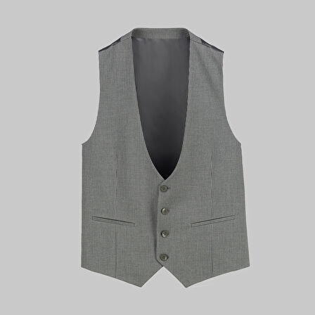 Addy Çizgili Gri Yelek