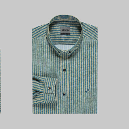 GOIAS ÇİZGİLİ HAKİ GÖMLEK