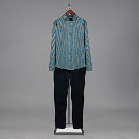 GOIAS ÇİZGİLİ HAKİ GÖMLEK