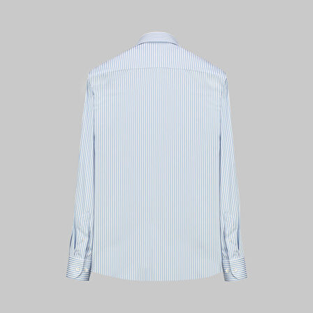 COMO ÇİZGİLİ MAVİ GÖMLEK