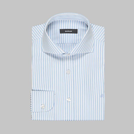 COMO ÇİZGİLİ MAVİ GÖMLEK