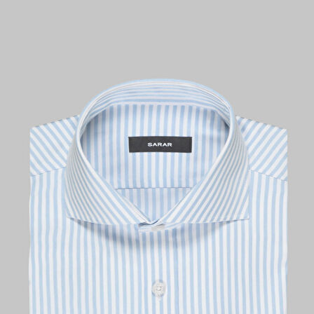 COMO ÇİZGİLİ MAVİ GÖMLEK