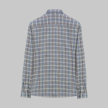 GOIAS KARELİ LACİVERT GÖMLEK