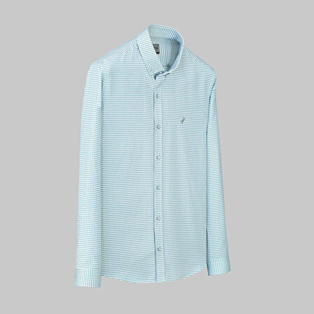 GOIAS KARELİ YEŞİL GÖMLEK