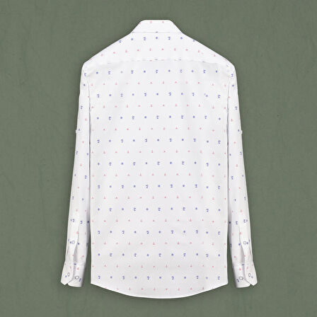 ELETA SLIM PAMUKLU KIRMIZI GÖMLEK