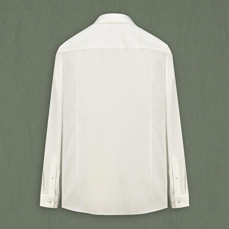 GOIAS UZUN KOL FITTED BEYAZ GÖMLEK