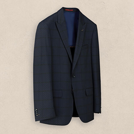 AMARA KARELİ KOYU LACİVERT CEKET