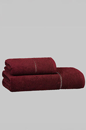 Sarev New Soho Bordo %100 Pamuk Yüz Havlusu 50*90 cm
