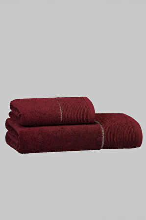 Sarev New Soho Bordo %100 Pamuk Banyo Havlusu 90*150