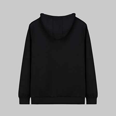 Kapüşonlu Siyah Spor Sweatshirt