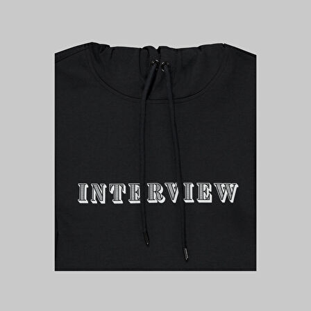 Kapüşonlu Siyah Spor Sweatshirt