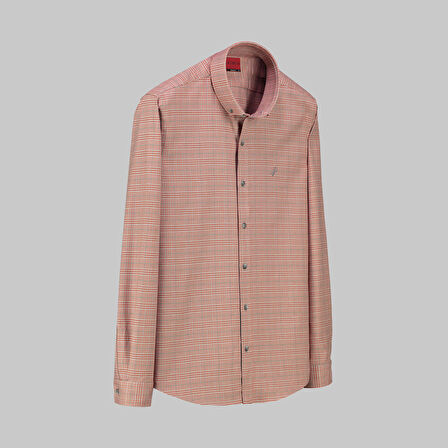 GOIAS KARELİ DESENLİ KIRMIZI GÖMLEK