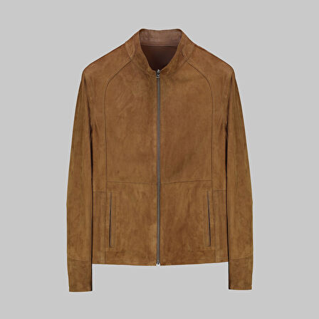 Çift Taraflı Süet Taba Deri Ceket