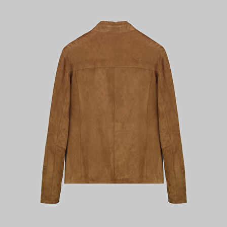 Çift Taraflı Süet Taba Deri Ceket