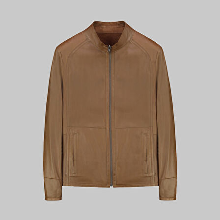 Çift Taraflı Süet Taba Deri Ceket