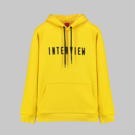 Kapüşonlu Sarı Sweatshirt