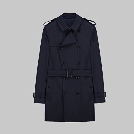 Amsterdam Lacivert Trençkot