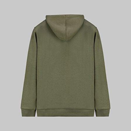 Kapüşonlu Haki Sweatshirt