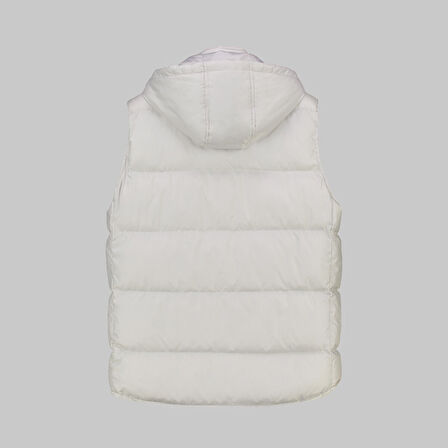 Çıkma Kapüşonlu Dolum Taş Rengi Yelek