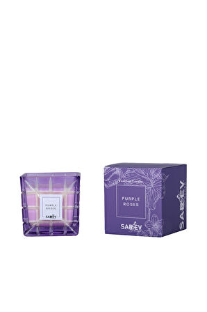 Sarev Purple Roses Scented Candle/Kokulu Mum