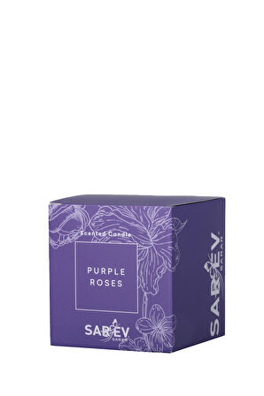 Sarev Purple Roses Scented Candle/Kokulu Mum