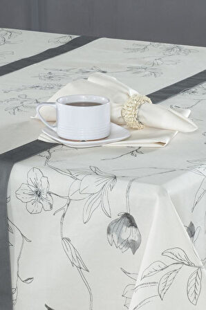 Sarev Zoe Gri %100 Pamuk 2'li Peçete 45*45 cm
