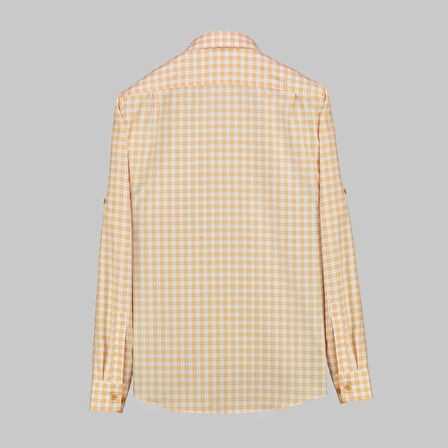 DREW KARELİ TURUNCU GÖMLEK