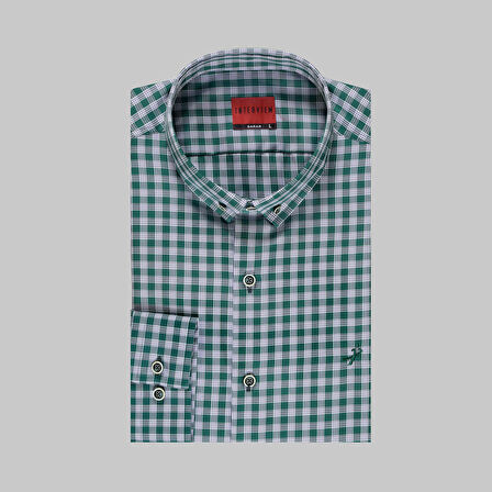 DREW UZUN KOL KARELİ YEŞİL GÖMLEK