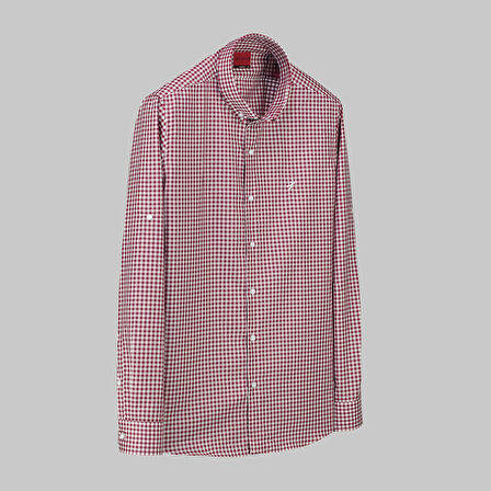 DREW UZUN KOL KARELİ KIRMIZI GÖMLEK