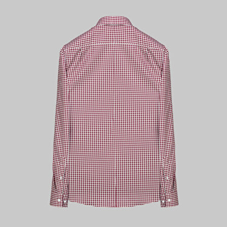 DREW UZUN KOL KARELİ KIRMIZI GÖMLEK