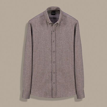 ELETA SLİM KAHVERENGİ GÖMLEK