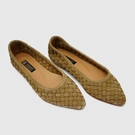 Kadın Deri Süet Babet [060262]