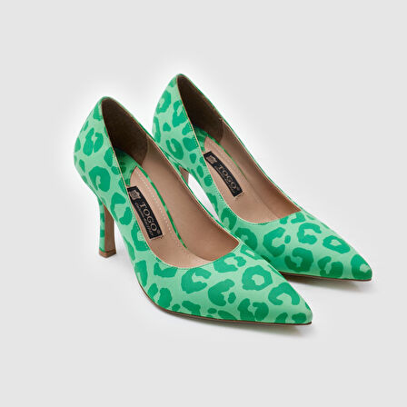 Kadın Leopar Stiletto [060147] 