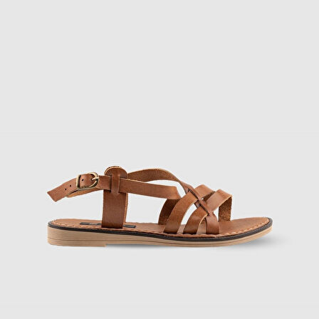 Kadın Düz Sandalet [060127] TABA, 40