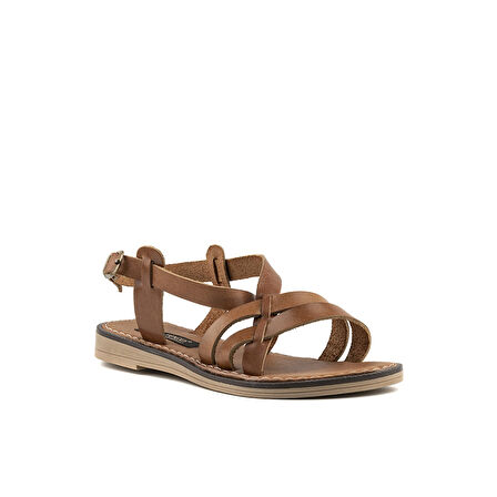 Kadın Düz Sandalet [060127] TABA, 40