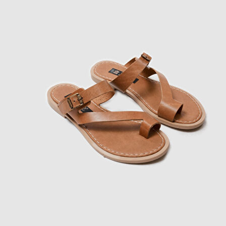 Kadın Düz Sandalet [060129] TABA, 36