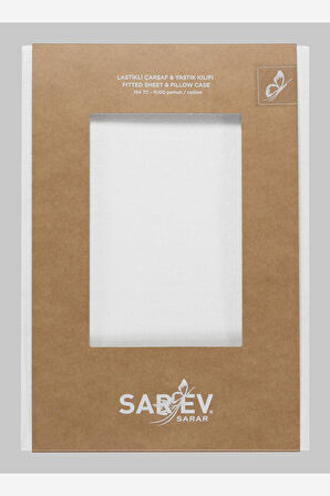 Sarev New Slow City Beyaz %100 Pamuk Tek Kişilik Lastikli Çarşaf Seti